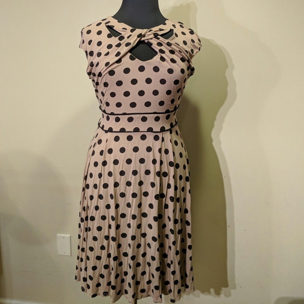Fit and flare polka dot dress
